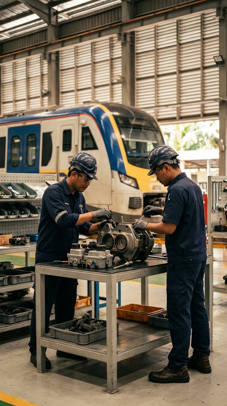 KTMB Class 92 brake system undergoing overhaul