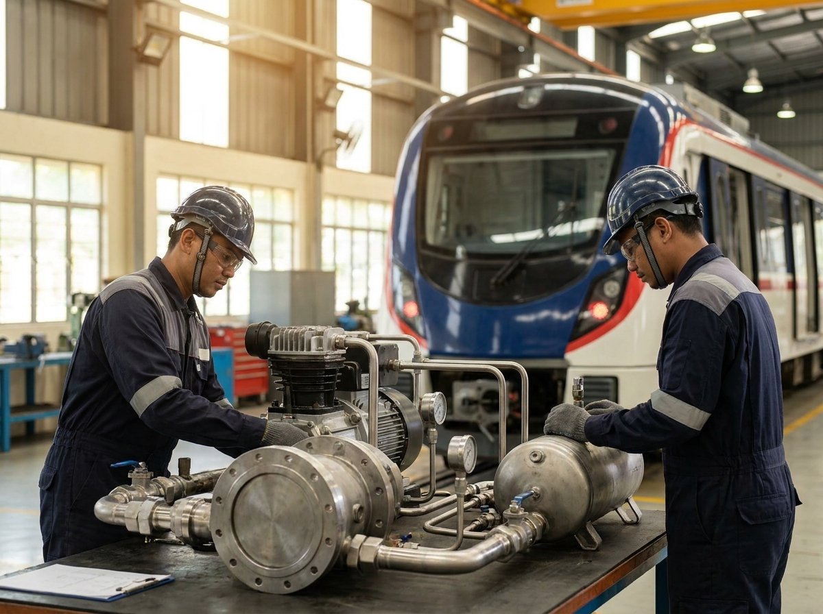 KTMB Class 93 air supply system undergoing overhaul